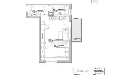 Rzut - Mieszkanie na sprzedaż 2 pokoje o powierzchni 39,21 m² - numer A22 w Laurowy Zakątek