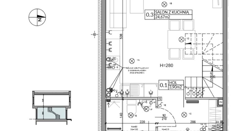 Rzut - Dom na sprzedaż 4 pokoje o powierzchni 74,84 m² - numer 5 w Boska Ksawerowska 2