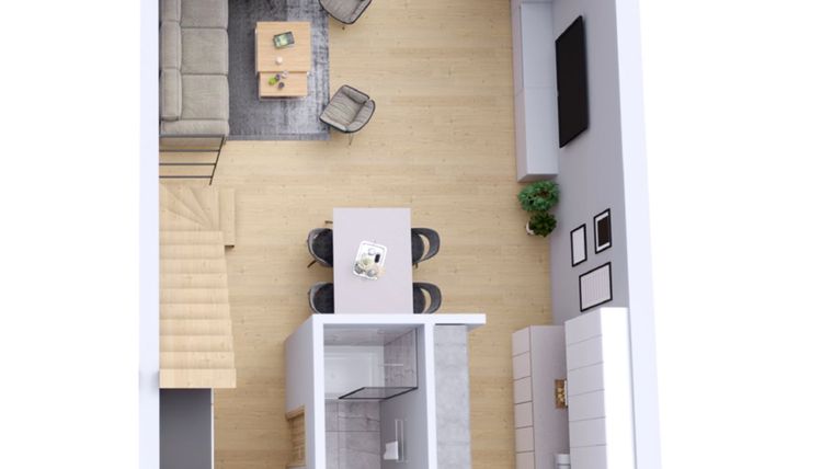 Rzut - Dom na sprzedaż 4 pokoje o powierzchni 100,16 m² - numer 2A w Osiedle Żywiczna