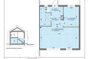 Rzut - Dom na sprzedaż 4 pokoje o powierzchni 77,26 m² - numer 11 w Ahoj Pogórze