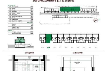 Rzut - Mieszkanie na sprzedaż 5 pokoi o powierzchni 108,1 m² - numer B9.2 w Dębowe Zacisze