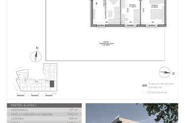Rzut - Mieszkanie na sprzedaż 3 pokoje o powierzchni 59,83 m² - numer M-4 w Osiedle Radosne II