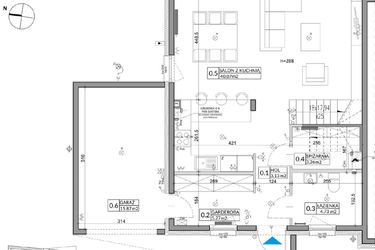 Rzut - Dom na sprzedaż 4 pokoje o powierzchni 134,79 m² - numer 5A w Miasto Ogród 5