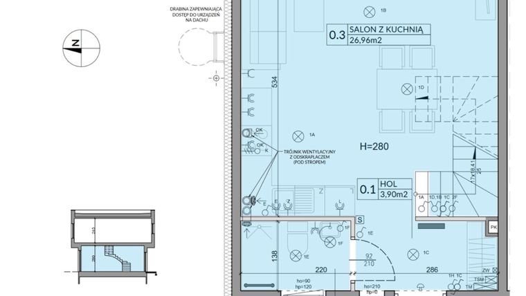 Rzut - Dom na sprzedaż 4 pokoje o powierzchni 74,16 m² - numer 4 w Boska Ksawerowska 2