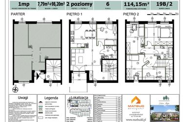 Rzut - Mieszkanie na sprzedaż 6 pokoi o powierzchni 114,15 m² - numer 19B/2 w Zielone Alejki etap II