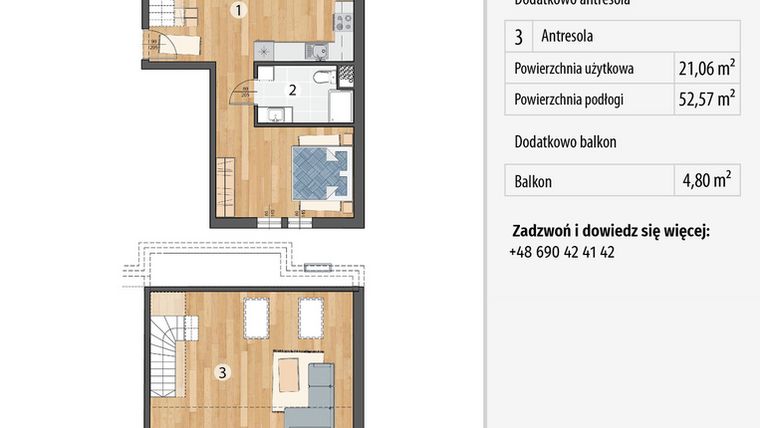 Rzut - Mieszkanie na sprzedaż 3 pokoje o powierzchni 79,15 m² - numer G3-10 w Smolec pod Wrocławem Dobry Deweloper Milo
