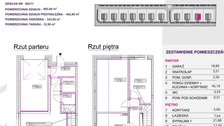 Rzut - Dom na sprzedaż 4 pokoje o powierzchni 142,97 m² - numer III.A10.M2 w Osiedle Kwiatowe Tarasy etap III