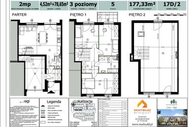 Rzut - Dom na sprzedaż 4 pokoje o powierzchni 168,39 m² - numer 17D/2 w Zielone Alejki etap II