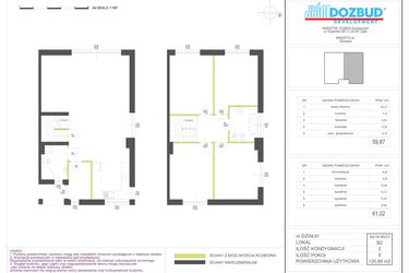 Rzut - Dom na sprzedaż 5 pokoi o powierzchni 120,89 m² - numer 64/16.B2 w Domy Góraszka etap XIV