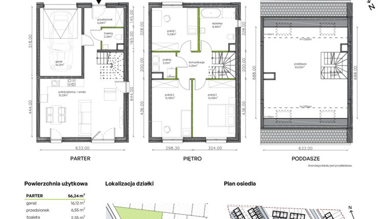 Rzut - Dom na sprzedaż 5 pokoi o powierzchni 151,11 m² - numer a22L2 w Ogrody Wojszyce