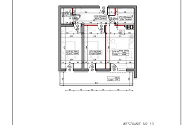 Rzut - Mieszkanie na sprzedaż 3 pokoje o powierzchni 51,24 m² - numer 19 w Janowska