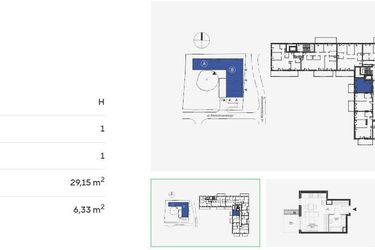Rzut - Mieszkanie na sprzedaż 1 pokój o powierzchni 29,15 m² - numer HB0109 w Holm House 5