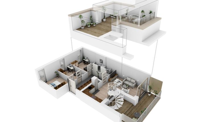 Rzut - Mieszkanie na sprzedaż 4 pokoje o powierzchni 69,22 m² - numer N4.43 w Osiedle Narcyzowe