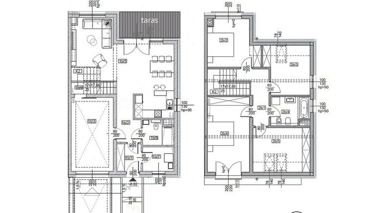 Rzut - Dom na sprzedaż 5 pokoi o powierzchni 141,33 m² - numer 3B w Osada Ramiszów