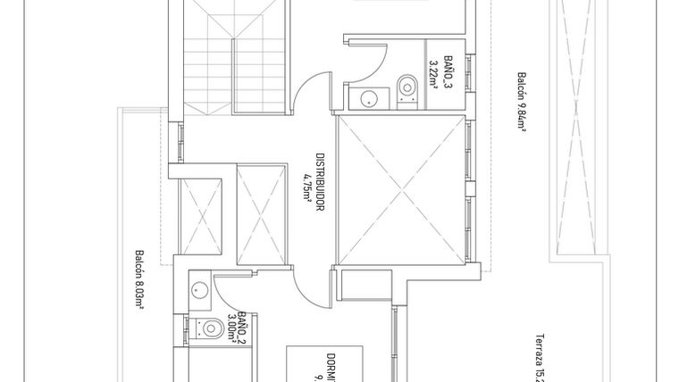 Rzut - Dom na sprzedaż 3 pokoje o powierzchni 185 m² - numer 1 w Dom w Torrevieja - 76001041