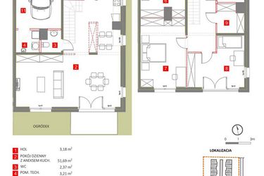 Rzut - Dom na sprzedaż 4 pokoje o powierzchni 150,94 m² - numer 19 w Słoneczny Zakątek