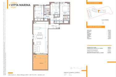 Rzut - Mieszkanie na sprzedaż 3 pokoje o powierzchni 97,79 m² - numer P5-1A w Vitta Marina