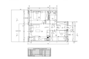Rzut - Mieszkanie na sprzedaż 3 pokoje o powierzchni 57,9 m² - numer 42/1 w Ogrody Kochanowskiego