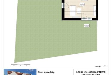 Rzut - Mieszkanie na sprzedaż 1 pokój o powierzchni 27,87 m² - numer B4/0/4 w MONTANO lokale inwestycyjne
