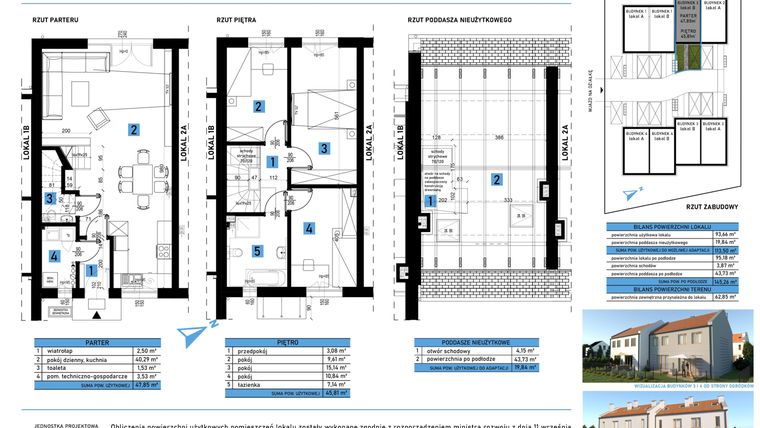 Rzut - Dom na sprzedaż 4 pokoje o powierzchni 145,26 m² - numer 2B w Domy w Biestrzykowie