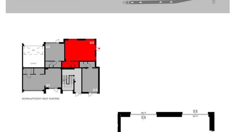 Rzut - Lokal użytkowy na sprzedaż 1 pokój o powierzchni 49,92 m² - numer Z6_U3 w Osiedle Malarska etap IV