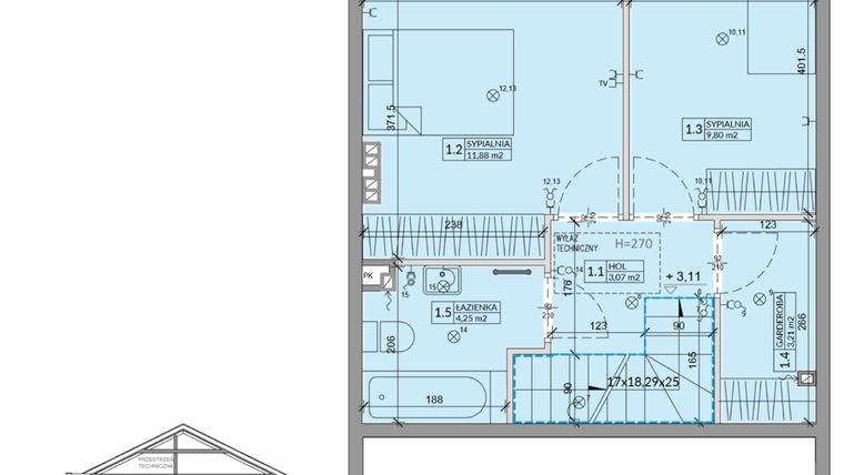 Rzut - Dom na sprzedaż 3 pokoje o powierzchni 71,32 m² - numer 41A w Ogrody Przyjaciół 5 etap IV