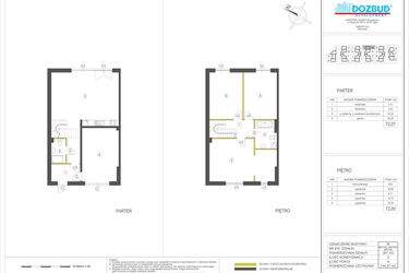 Rzut - Dom na sprzedaż 4 pokoje o powierzchni 144,07 m² - numer M w Domy Bobrowiec VI