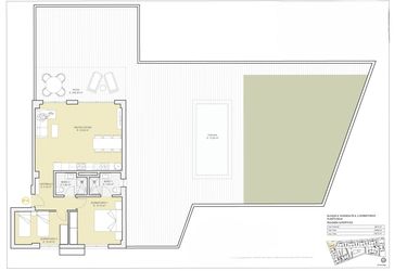 Rzut - Mieszkanie na sprzedaż 2 pokoje o powierzchni 88,75 m² - numer 0-C w Mieszkania w Finestrat - 71577609