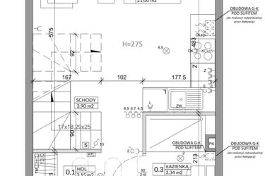 Rzut - Dom na sprzedaż 3 pokoje o powierzchni 64,2 m² - numer 23A w Ogrody Przyjaciół 5 etap II