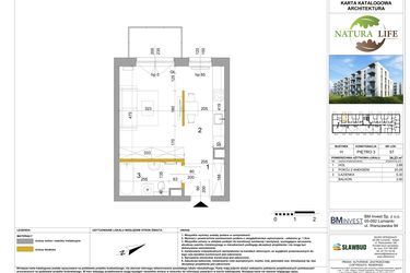 Rzut - Mieszkanie na sprzedaż 2 pokoje o powierzchni 34,03 m² - numer H.57 w Osiedle Natura Life budynki GHI