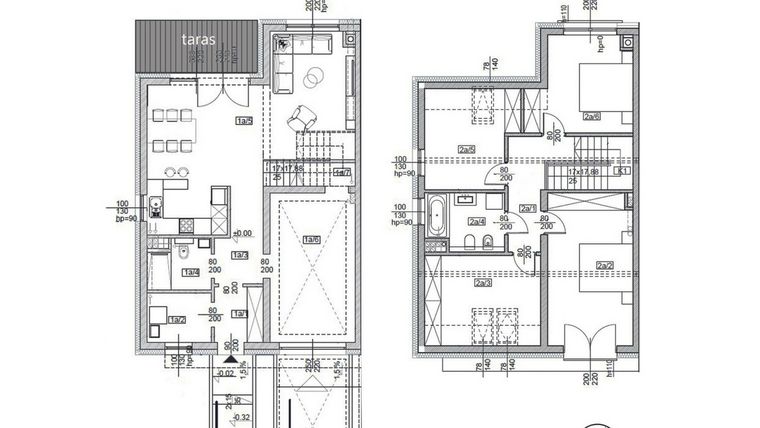 Rzut - Dom na sprzedaż 5 pokoi o powierzchni 141,33 m² - numer 1A w Osada Ramiszów