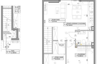 Rzut - Mieszkanie na sprzedaż 3 pokoje o powierzchni 58,82 m² - numer 22 w Manufaktura Marki 2