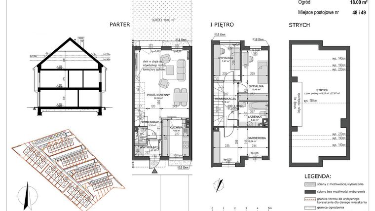 Rzut - Mieszkanie na sprzedaż 4 pokoje o powierzchni 84,79 m² - numer B21/L1 w Słoneczne Ogrody