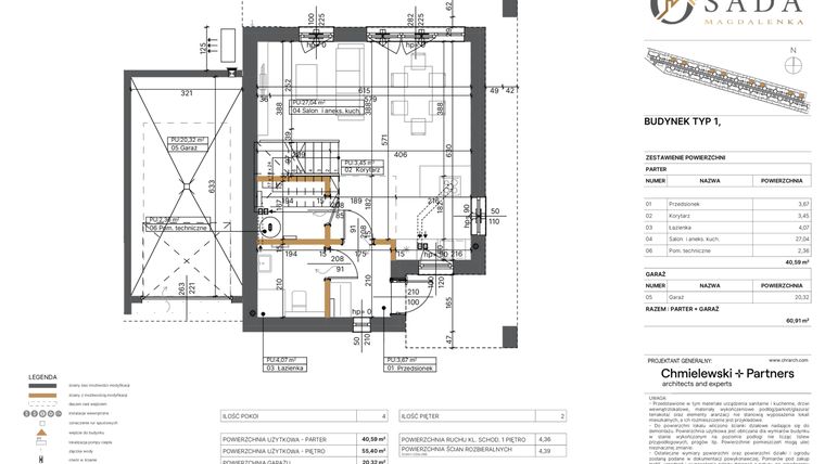 Rzut - Dom na sprzedaż 4 pokoje o powierzchni 125,06 m² - numer II/70 w Osada Magdalenka