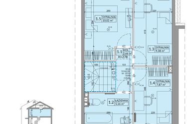 Rzut - Dom na sprzedaż 4 pokoje o powierzchni 77,99 m² - numer 29B w Osiedle Słoneczne etap III