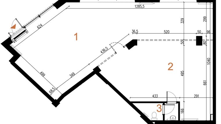 Rzut - Lokal użytkowy na sprzedaż 1 pokój o powierzchni 138,35 m² - numer U8 w Odrzańskie Bulvary