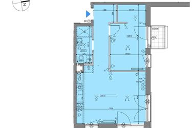Rzut - Mieszkanie na sprzedaż 2 pokoje o powierzchni 48,13 m² - numer S29 w Miasto Ogród 6 - OSLO i SZTOKHOLM