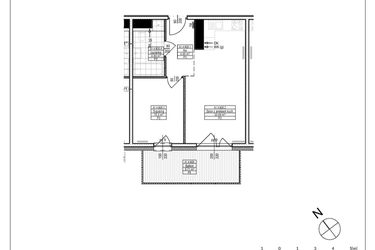 Rzut - Mieszkanie na sprzedaż 2 pokoje o powierzchni 40,78 m² - numer A1.26 w Osiedle Zielone bud. A1, B8