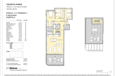 Rzut - Mieszkanie na sprzedaż 3 pokoje o powierzchni 141,45 m² - numer CH-11A w Celestia Homes