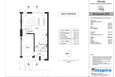 Rzut - Dom na sprzedaż 5 pokoi o powierzchni 163 m² - numer 25_2 w Brzozowy Zakątek