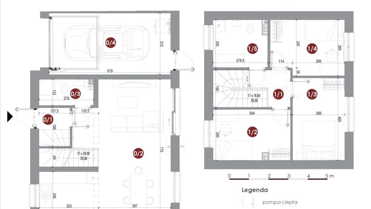 Rzut - Dom na sprzedaż 4 pokoje o powierzchni 101,4 m² - numer 2B w Parkowy Zakątek