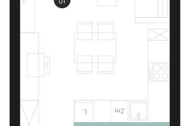 Rzut - Mieszkanie na sprzedaż 1 pokój o powierzchni 31,3 m² - numer M47 w Atrium House