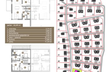 Rzut - Dom na sprzedaż 5 pokoi o powierzchni 122 m² - numer 9B w Osiedle Pola Jurajskie - etap II