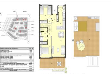 Rzut - Mieszkanie na sprzedaż 3 pokoje o powierzchni 77 m² - numer 2 w Apartamenty Las Amapolas