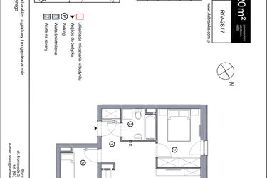 Rzut - Mieszkanie na sprzedaż 3 pokoje o powierzchni 52,2 m² - numer R_V-28_7 w os. Dąbrówka – Leśna Polana