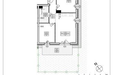 Rzut - Mieszkanie na sprzedaż 3 pokoje o powierzchni 54,05 m² - numer A1.1 w Osiedle Zielone bud. A1, B8
