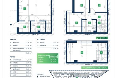 Rzut - Dom na sprzedaż 5 pokoi o powierzchni 105,95 m² - numer 16 w Vista Forest Stabłowice