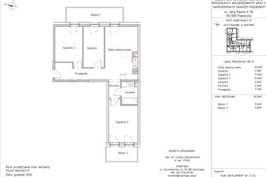Rzut - Mieszkanie na sprzedaż 4 pokoje o powierzchni 69,28 m² - numer B2 – M3.4 w Primacasa