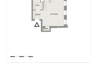 Rzut - Mieszkanie na sprzedaż 1 pokój o powierzchni 37,29 m² - numer A16 w Komuny Paryskiej 19a