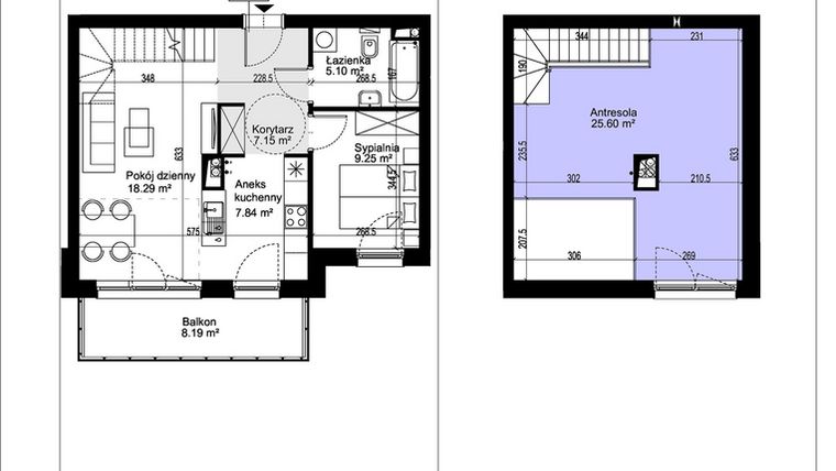Rzut - Mieszkanie na sprzedaż 2 pokoje o powierzchni 73,49 m² - numer K1/14 w Ogrody Turawska